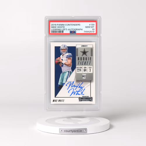 2018 Panini Contenders #139 Mike White - Variation-Autograph (PSA 10 GEM MINT)