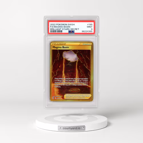 2022 Pokémon Sword & Shield Brilliant Stars #185 Magma Basin - Full Art Secret (PSA 9 MINT)