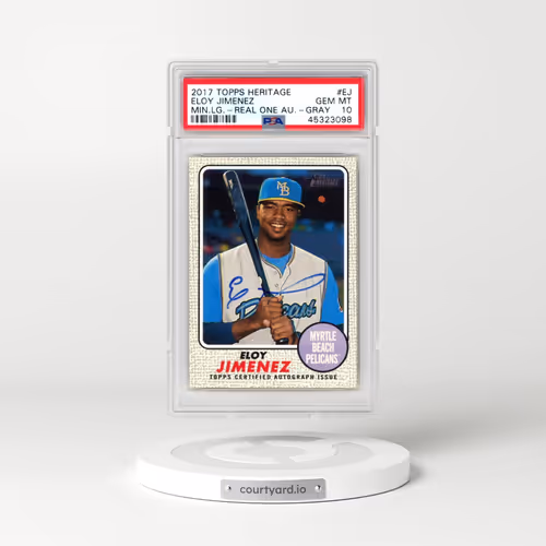 2017 Topps Heritage Minor League Real One Autographs #EJ Eloy Jimenez - Gray (PSA 10 GEM MINT)
