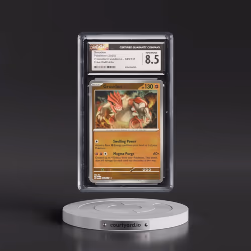 2025 Pokémon Pre EN-Prismatic Evolutions #049 Groudon - Reverse Holo Poke Ball (CGC 8.5 NM-MT+)