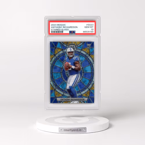 2023 Panini Mosaic Stained Glass #SG23 Anthony Richardson (PSA 10 GEM MINT)