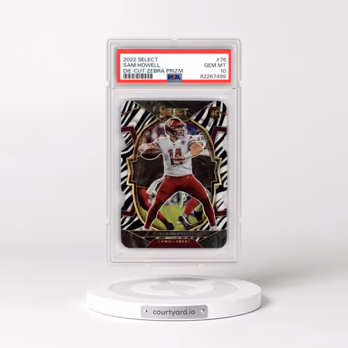 2022 Panini Select #76 Sam Howell - Die-Cut Zebra Prizm (PSA 10 GEM MINT)