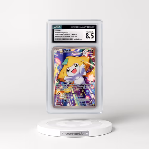 2017 Pokémon XY Black Star Promo #XY67a Jirachi - Full Art Premium Trainer XY Collection (CGC 8.5 NM-MT+)