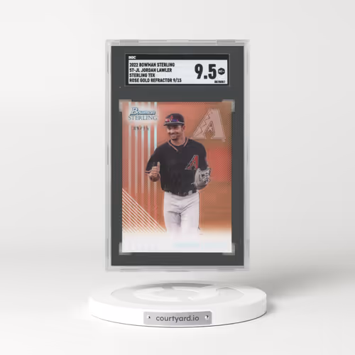 2022 Bowman Sterling #ST-JL Jordan Lawlar - Sterling Tek, Rose Gold Ref. (SGC 9.5 MINT+)