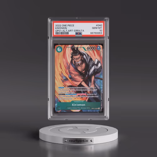 2022 One Piece OP01-Romance Dawn #040 Kin'Emon - Alternate Art-Errata (PSA 10 GEM MINT)