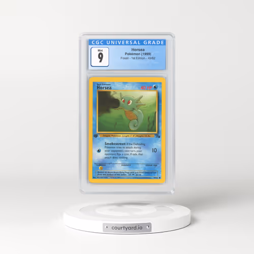 1999 Fossil #49 Horsea - 1st Edition (CGC 9 MINT)
