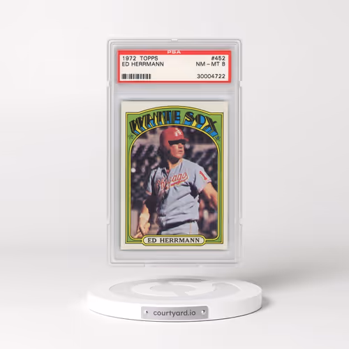 1972 Topps #452 Ed Herrmann (PSA 8 NM-MT)