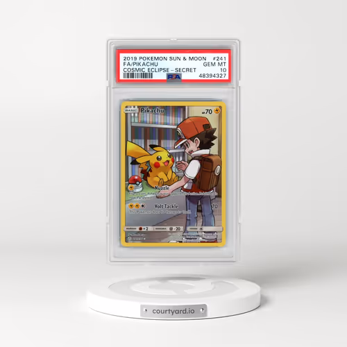 2019 Pokémon Sun & Moon Cosmic Eclipse #241 Pikachu - Full Art Secret (PSA 10 GEM MINT)