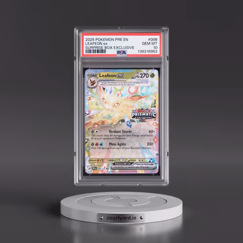 2025 Pokémon Pre EN-Prismatic Evolutions #006 Leafeon EX - Holo Surprise Box Exclusive (PSA 10 GEM M