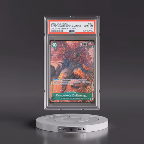2023 One Piece OP04-Kingdoms of Intrigue #031 Donquixote Doflamingo - Alternate Art (PSA 10 GEM MINT