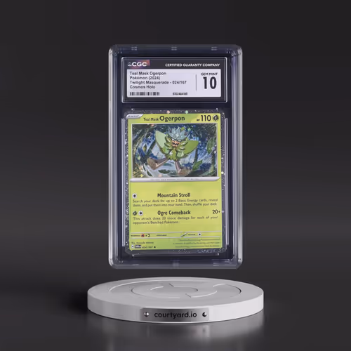 2024 Twilight Masquerade - TWM EN #024/167 Teal Mask Ogerpon - Cosmos Holo (CGC 10 GEM MINT)