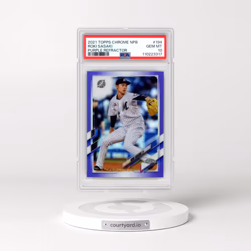 2021 Topps Chrome Nippon Professional Baseball #194 Roki Sasaki - Purple Refractor (PSA 10 GEM MINT)