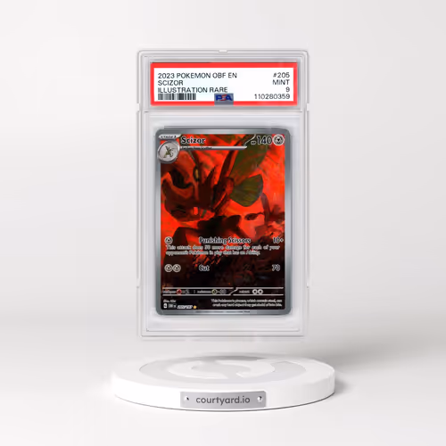 2023 Pokémon Obf EN-Obsidian Flames #205 Scizor - Illustration Rare (PSA 9 MINT)