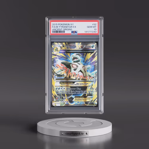 2015 Pokémon XY Ancient Origins #92 M Tyranitar EX - Holo Full Art (PSA 10 GEM MINT)