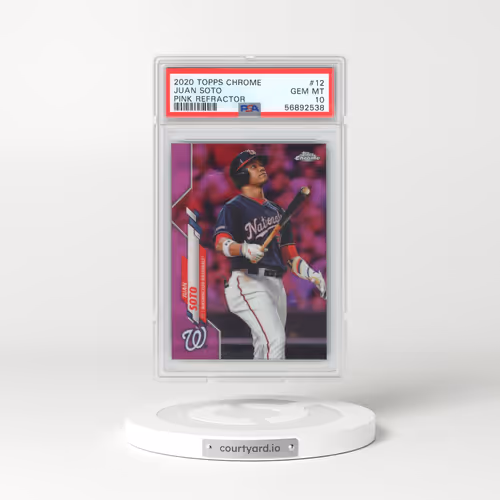 2020 Topps Chrome #12 Juan Soto - Pink Refractor (PSA 10 GEM MINT)