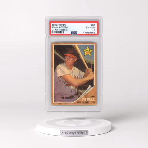 1962 Topps #99 John Powell - Star Rookie (PSA 6 EX-MT)