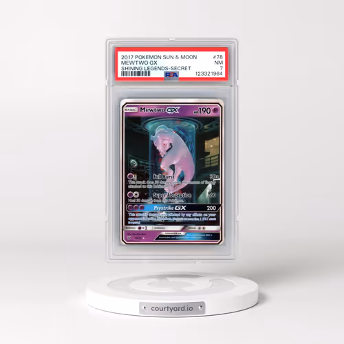 2017 Pokémon Sun & Moon Shining Legends #78 Mewtwo GX - Holo Secret (PSA 7 NM)