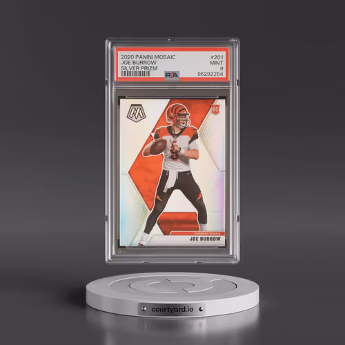 2020 Panini Mosaic #201 Joe Burrow - Silver Prizm (PSA 9 MINT)