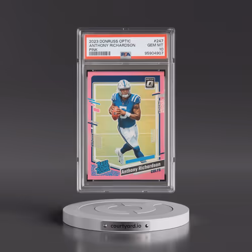 2023 Panini Donruss Optic #247 Anthony Richardson - Pink (PSA 10 GEM MINT)