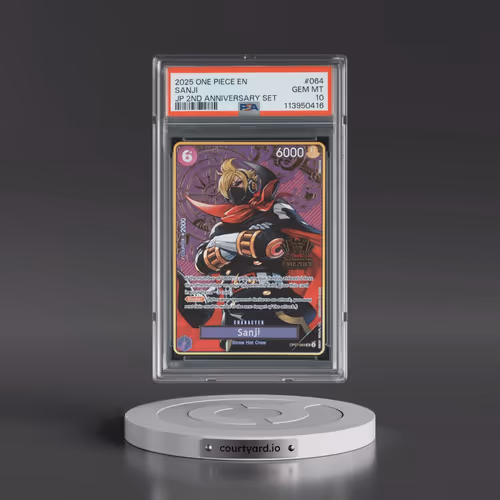 2025 One Piece Japanese 2nd Anniversary Set #064 Sanji (PSA 10 GEM MINT)