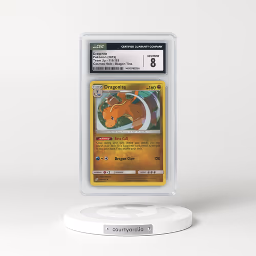 2019 Pokémon Sun & Moon Team Up #119 Dragonite - Holo Cosmos (CGC 8 NM-MT)