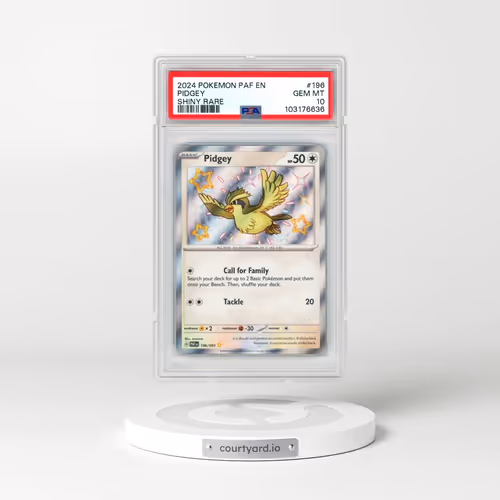 2024 Pokémon Paf EN-Paldean Fates #196 Pidgey - Shiny Rare (PSA 10 GEM MINT)