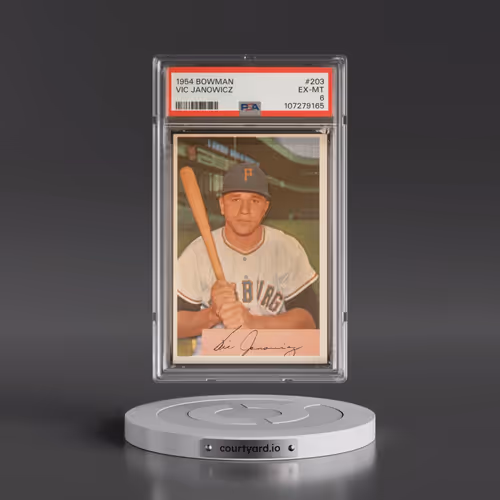 1954 Bowman #203 Vic Janowicz (PSA 6 EX-MT)