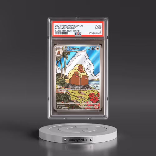 2024 Pokémon Ssp EN-Surging Sparks #208 Alolan Dugtrio - Illustration Rare (PSA 9 MINT)