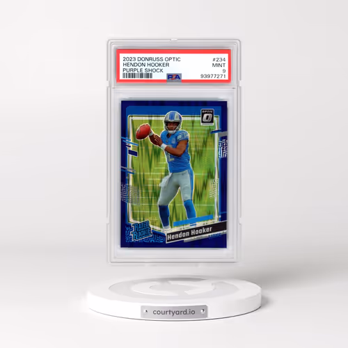2023 Panini Donruss Optic #234 Hendon Hooker - Purple Shock (PSA 9 MINT)
