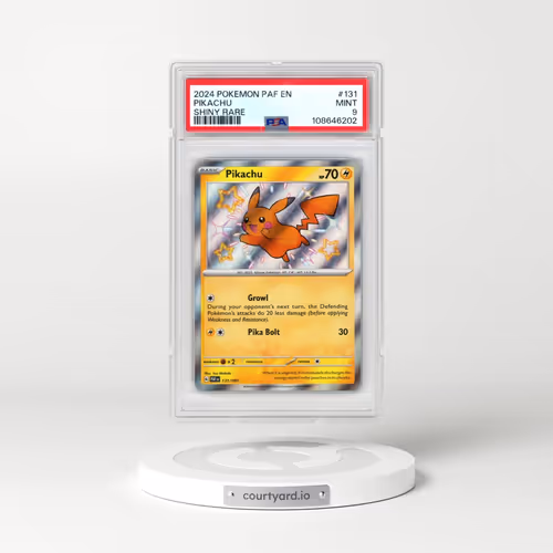 2024 Pokémon Paf EN-Paldean Fates #131 Pikachu - Shiny Rare (PSA 9 MINT)