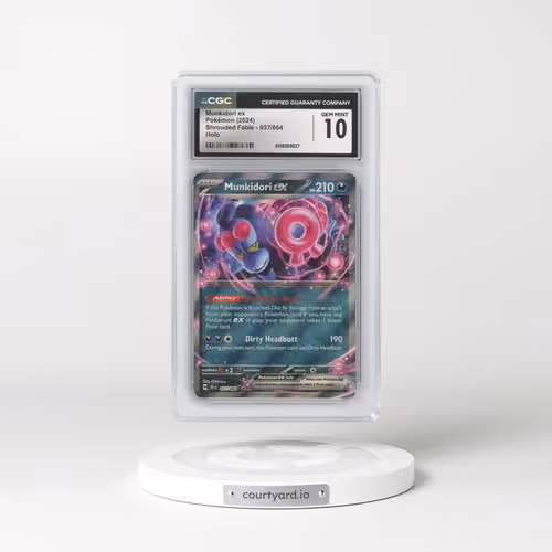 2024 Pokémon Sfa EN-Shrouded Fable #037 Munkidori EX - Holo (CGC 10 GEM MINT)