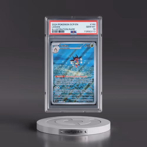 2024 Pokémon Scr EN-Stellar Crown #144 Ledian - Illustration Rare (PSA 10 GEM MINT)