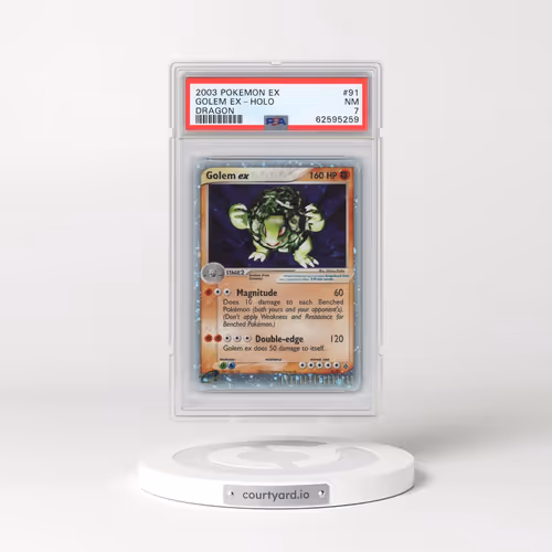 2003 Pokémon EX Dragon #91 Golem EX - Holo Holo (PSA 7 NM)