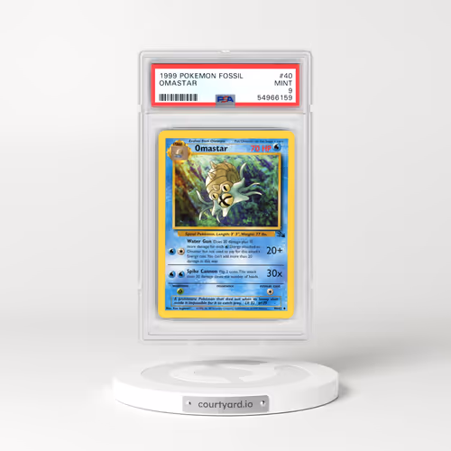 1999 Pokémon Fossil #40 Omastar (PSA 9 MINT)