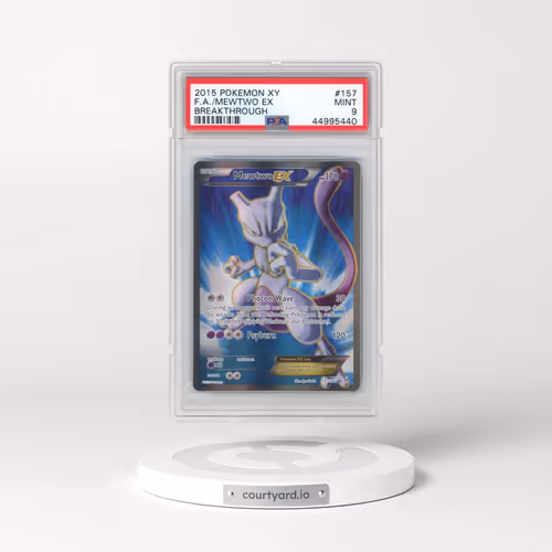 2015 Pokémon XY Breakthrough #157 Mewtwo EX - Holo Full Art (PSA 9 MINT)