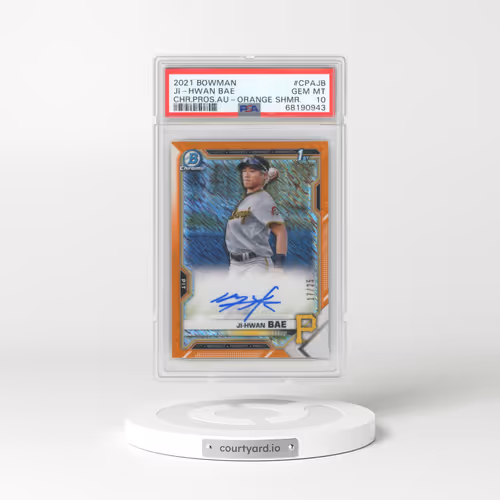 2021 Bowman Chrome Prospect Autographs #CPAJB JI-Hwan Bae - Orange Shimmer Refractor (PSA 10 GEM MINT)