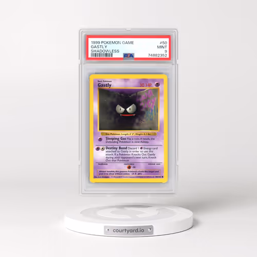 1999 Pokémon Game #50 Gastly - Shadowless (PSA 9 MINT)