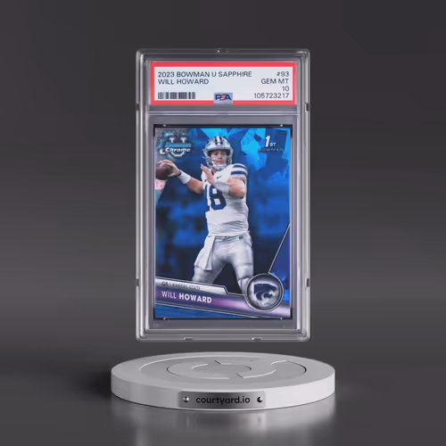 2023 Bowman University Chrome Sapphire #93 Will Howard (PSA 10 GEM MINT)