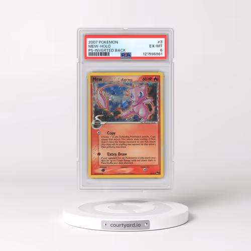 2007 Pokémon Pop Series 5 #3 Mew - Holo Inverted Back Error (PSA 6 EX-MT)