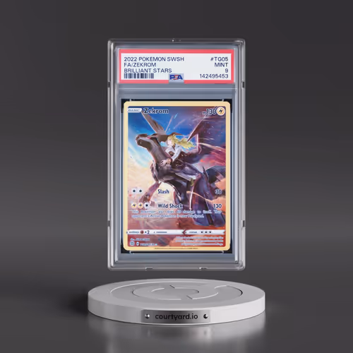 2022 Pokémon Sword & Shield Brilliant Stars #TG05 Zekrom - Full Art (PSA 9 MINT)