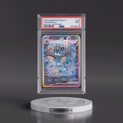 2024 Pokémon Sv8a-Terastal Fest EX #205 Vaporeon EX - Holo Special Art Rare (PSA 9 MINT)