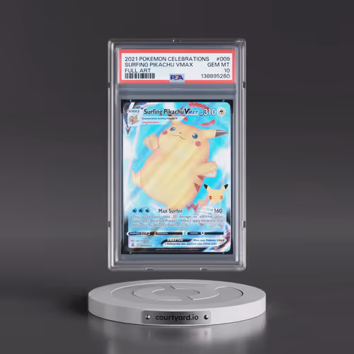 2021 Pokémon Celebrations #009 Surfing Pikachu Vmax - Full Art (PSA 10 GEM MINT)
