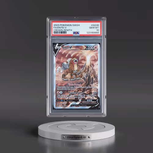 2023 Pokémon Sword and Shield Crown Zenith #GG36 Entei V - Holo Full Art (PSA 10 GEM MINT)
