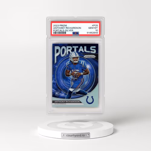 2023 Panini Prizm Portals #PO5 Anthony Richardson - Silver Prizm (PSA 10 GEM MINT)