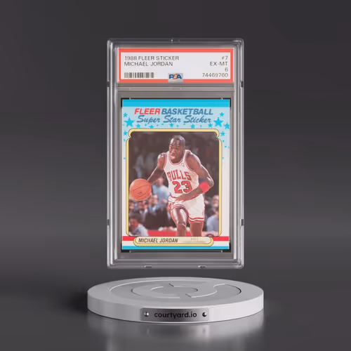 1988 Fleer Sticker #7 Michael Jordan (PSA 6 EX-MT)