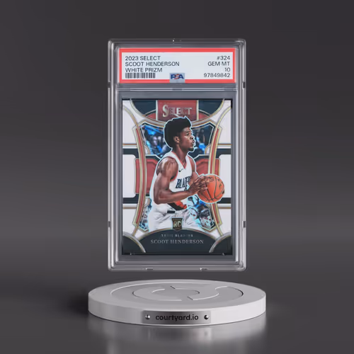 2023 Panini Select #324 Scoot Henderson - White Prizm (PSA 10 GEM MINT)