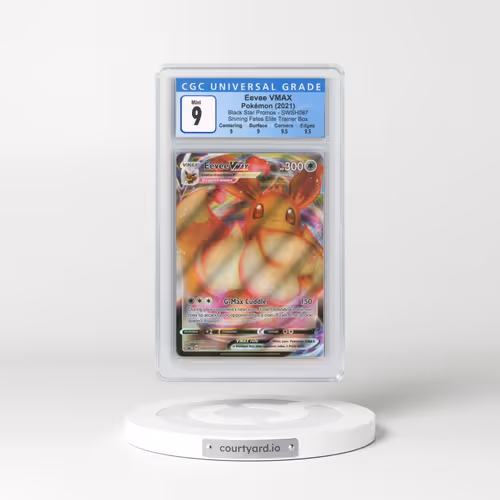 2017 Black Star Promos - Sword & Shield #SWSH087 Eevee VMAX - Holo Shining Fates Elite Trainer Box (CGC 9 MINT)