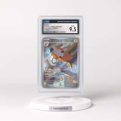 2023 Japanese Clay Burst #74 Raichu - Full Art Holo (CGC 9.5 MINT+)