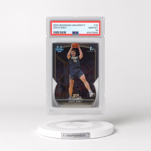 2022 Bowman Chrome University #79 Zach Edey (PSA 10 GEM MINT)