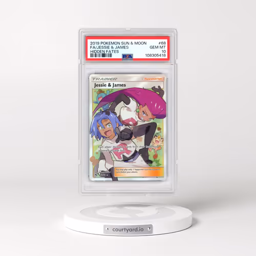 2019 Pokémon Sun & Moon Hidden Fates #68 Jessie & James - Full Art (PSA 10 GEM MINT)
